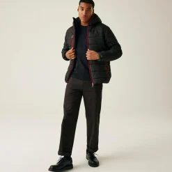 Men's Navigate Thermal Jacket | Black Classic Red