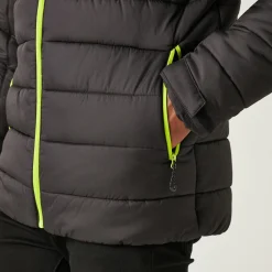 Men's Navigate Thermal Jacket | Black Lime Green