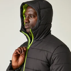 Men's Navigate Thermal Jacket | Black Lime Green