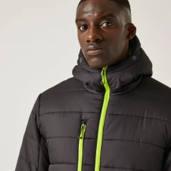 Men's Navigate Thermal Jacket | Black Lime Green