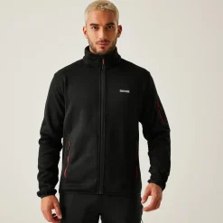 Men's Newhill Full Zip Fleece | Black Red Ochre