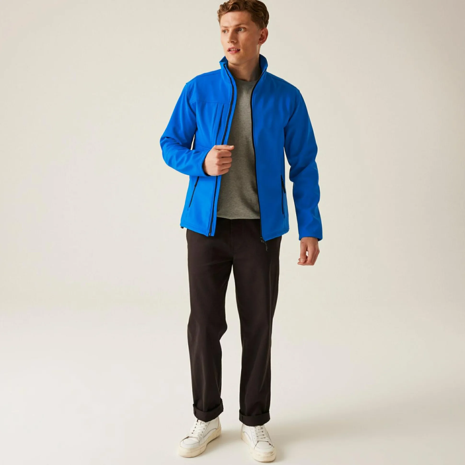Men's Octagon II Printable 3 Layer Membrane Softshell Jacket | Oxford Blue Black