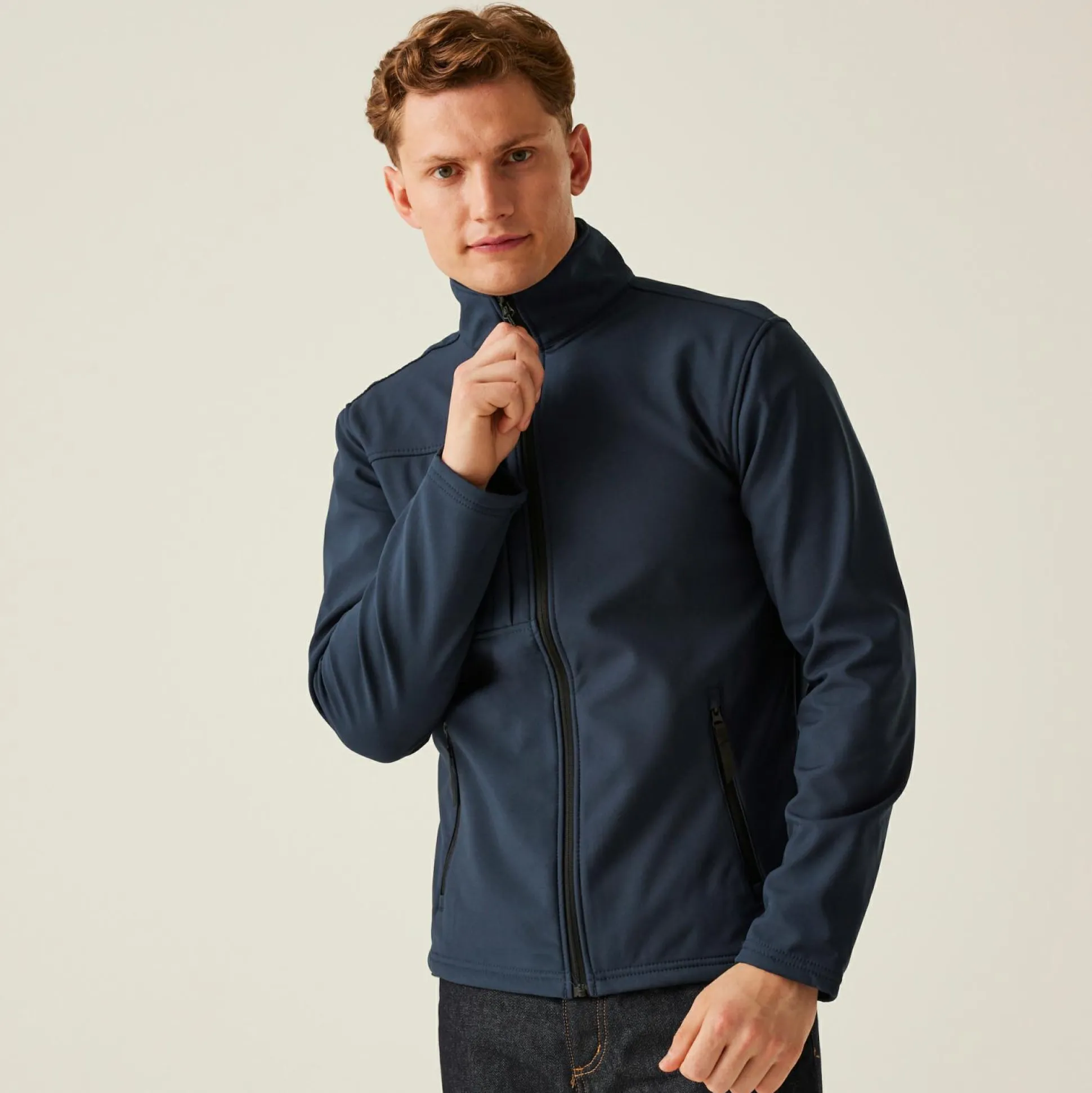 Men's Octagon II Printable 3 Layer Membrane Softshell Jacket | Navy Seal Grey