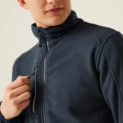 Men's Omicron III Waterproof Breathable Full Zip Fleece | Navy