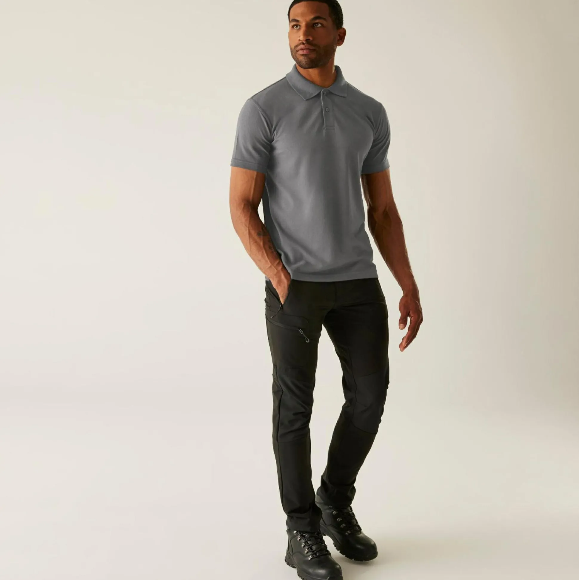 Men's Pro 50/50 Pique Polo | Grey