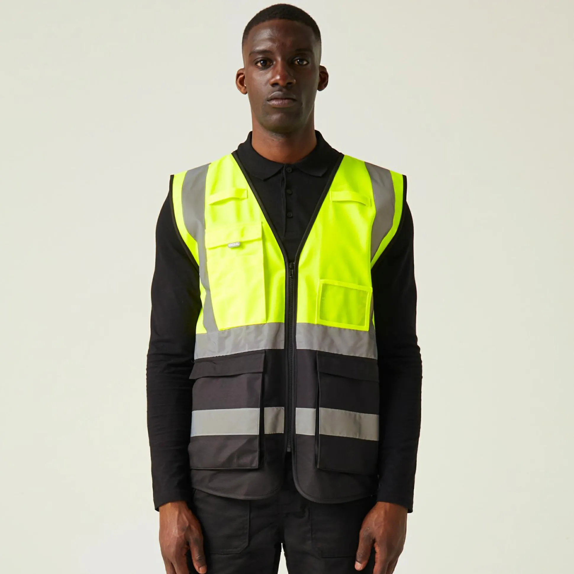 Men's Pro HI-VIS Executive Vest | Yellow Black