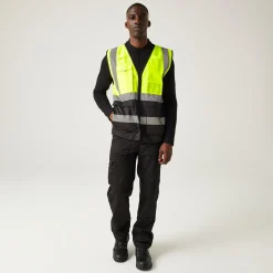 Men's Pro HI-VIS Executive Vest | Yellow Black
