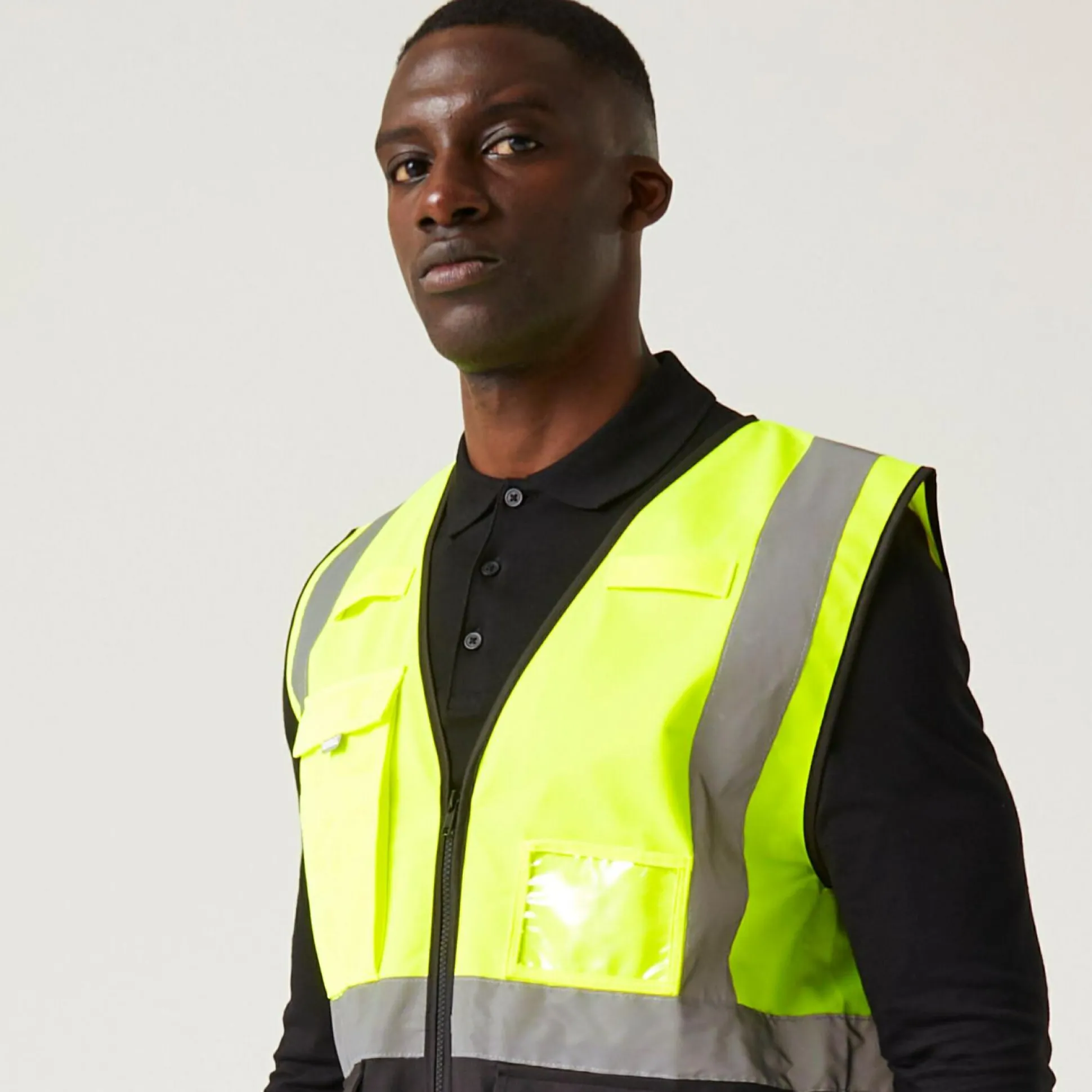 Men's Pro HI-VIS Executive Vest | Yellow Black