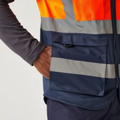 Men's Pro HI-VIS Executive Vest | Orange Navy