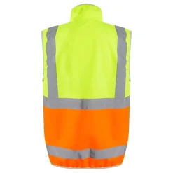Men's Pro HI-VIS Full Zip Gilet | Yellow Orange