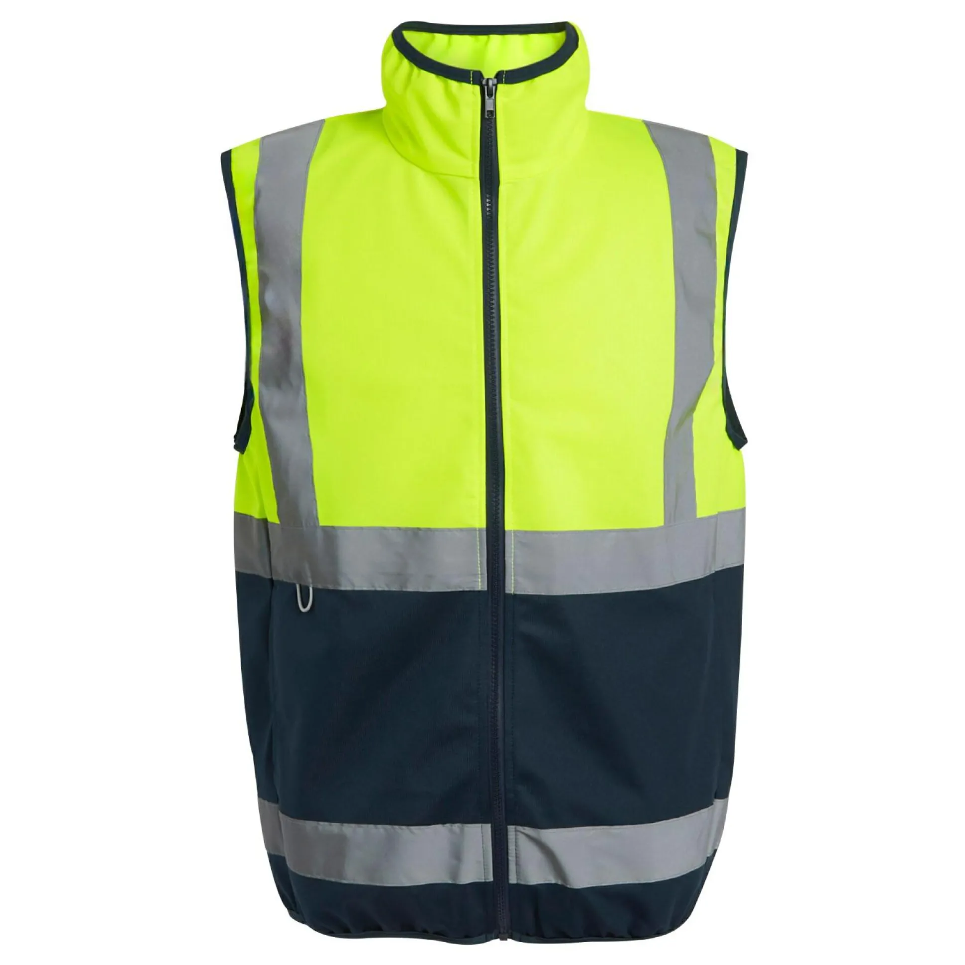 Men's Pro HI-VIS Full Zip Gilet | Yellow Navy