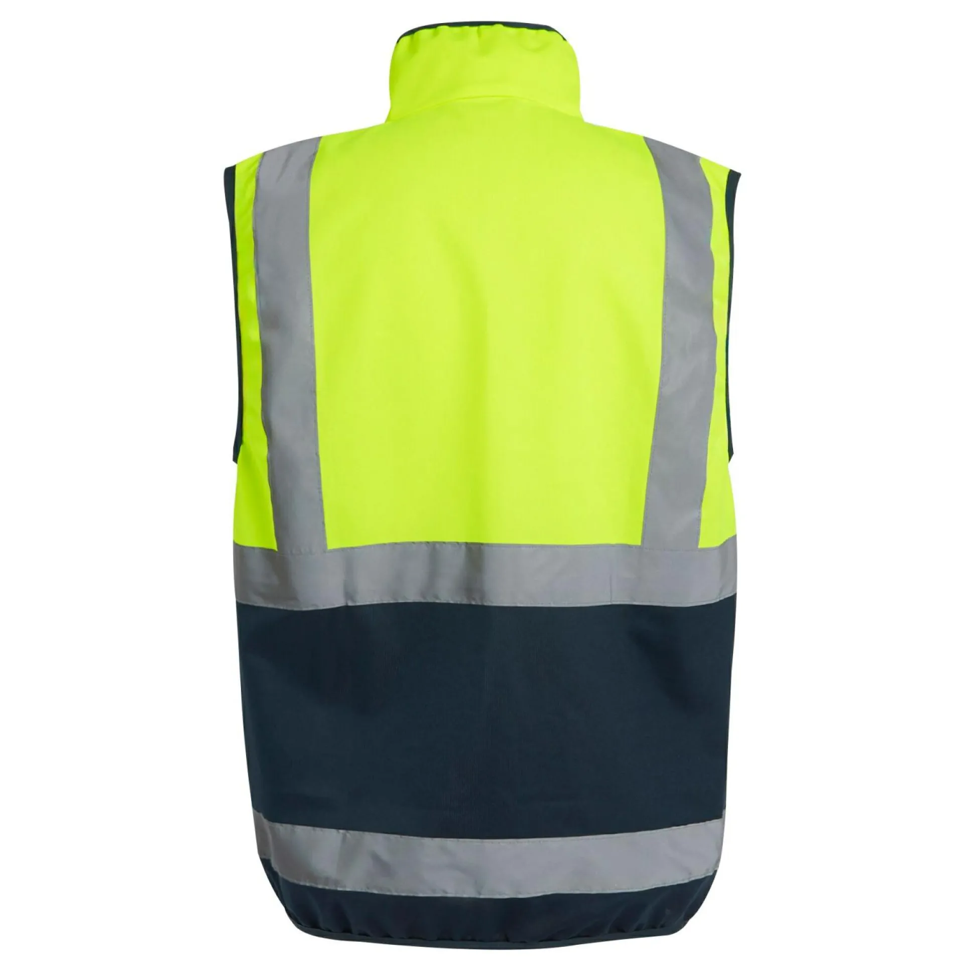 Men's Pro HI-VIS Full Zip Gilet | Yellow Navy