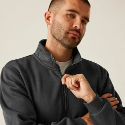Men's Pro Quarter Zip Sweatshirt | Seal Grey