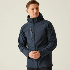 Men's Repeller Lined Softshell Hooded Jacket | Navy
