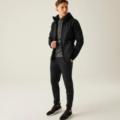 Men's Repeller Lined Softshell Hooded Jacket | Black
