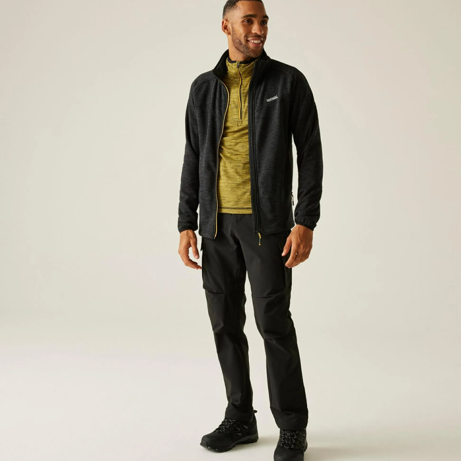 Men's Rivake Full Zip Fleece | Black