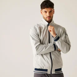 Men's Shorebay III Waterproof Jacket | Silver Grey Linear Stripe