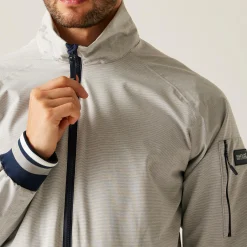 Men's Shorebay III Waterproof Jacket | Silver Grey Linear Stripe
