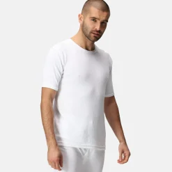 Men's Short Sleeve Thermal Vest | White