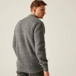 Men's Solomon Knitted Pullover | Dark Grey Marl