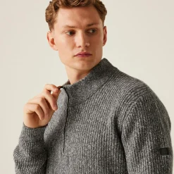 Men's Solomon Knitted Pullover | Dark Grey Marl