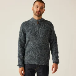 Men's Solomon Knitted Pullover | Navy Marl