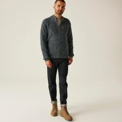 Men's Solomon Knitted Pullover | Navy Marl