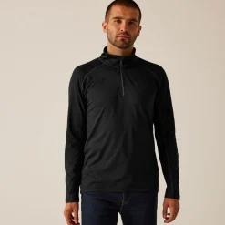 Men's Stretch Half-Zip Midlayer | Black