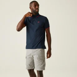 Men's Tadeo II Polo Shirt | Navy Poppy Red Tipping