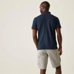 Men's Tadeo II Polo Shirt | Navy Poppy Red Tipping