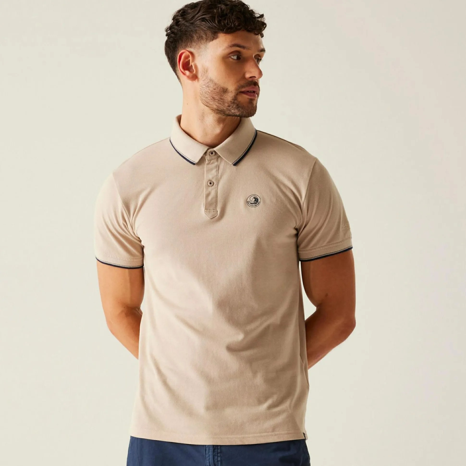 Men's Tadeo II Polo Shirt | White Pepper Navy Tipping