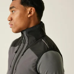 Men's 4Tex Stretch 3 Layer Softshell Bodywarmer | Slate Grey Black
