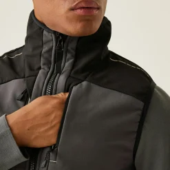 Men's 4Tex Stretch 3 Layer Softshell Bodywarmer | Slate Grey Black