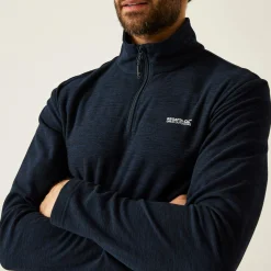 Men's Thompson Marl Half Zip Fleece | Navy Blue