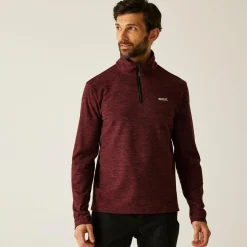 Men's Thompson Marl Half Zip Fleece | Dark Maroon
