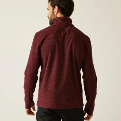 Men's Thompson Marl Half Zip Fleece | Dark Maroon