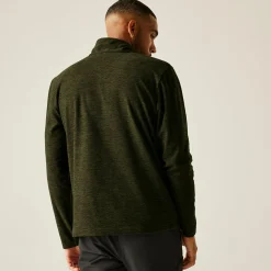 Men's Thompson Marl Half Zip Fleece | Olive Green