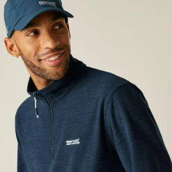 Men's Thompson Marl Half Zip Fleece | Navy Blue