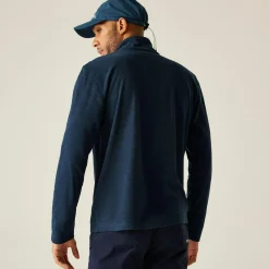 Men's Thompson Marl Half Zip Fleece | Navy Blue
