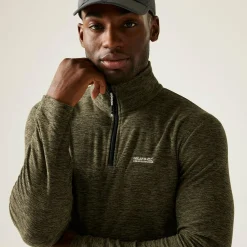 Men's Thompson Marl Half Zip Fleece | Green