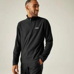 Men's Thompson Marl Half Zip Fleece | Ash Grey