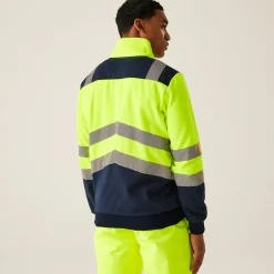 Men's 2-tone Quarter-Zip Top | Yellow Navy