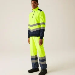 Men's 2-tone Quarter-Zip Top | Yellow Navy