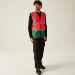 Men's Two Tone Hi-Vis Vest | Red/Green