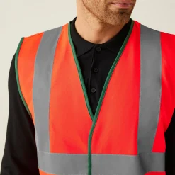 Men's Two Tone Hi-Vis Vest | Red/Green