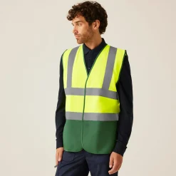 Men's Two Tone Hi-Vis Vest | Yellow/Medical Green