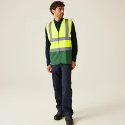 Men's Two Tone Hi-Vis Vest | Yellow/Medical Green