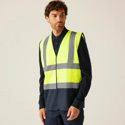 Men's Two Tone Hi-Vis Vest | Yellow/Navy