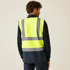 Men's Two Tone Hi-Vis Vest | Yellow/Navy