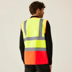 Men's Two Tone Hi-Vis Vest | Yellow/Red